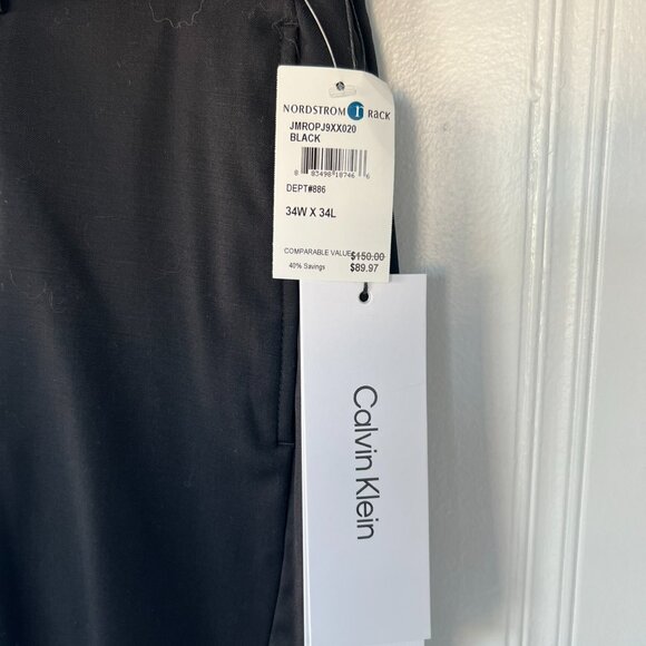 NWT Calvin Klein Men's Slim Fit Dress Pant - Picture 5 of 7